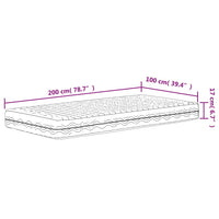 Materasso in Schiuma Bianco 100x200 cm Durezza H2 H3 356342