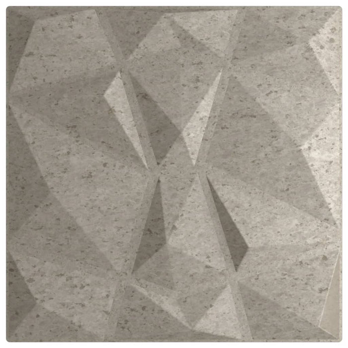 Pannelli Murali 24 pz Grigio Cemento 50x50 cm EPS 6 m² Diamante 356927