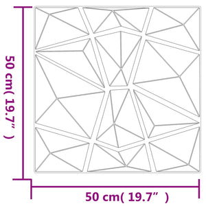 Pannelli Murali 24 pz Grigio Cemento 50x50 cm EPS 6 m² Diamante 356927