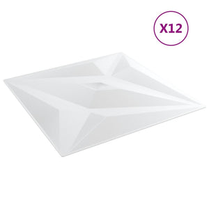 Pannelli Murali 12 pz Bianchi 50x50 cm XPS 3 m² Stellacod mxl 94393