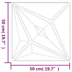 Pannelli Murali 12 pz Neri 50x50 cm EPS 3 m² Stella 356934