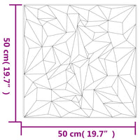 Pannelli Murali 12 pz Neri 50x50 cm EPS 3 m² Ametista 356946