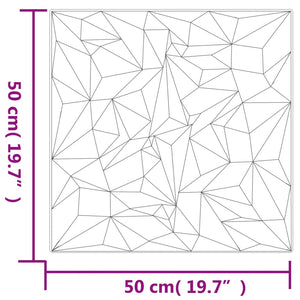 Pannelli Murali 12 pz Neri 50x50 cm EPS 3 m² Ametista 356946