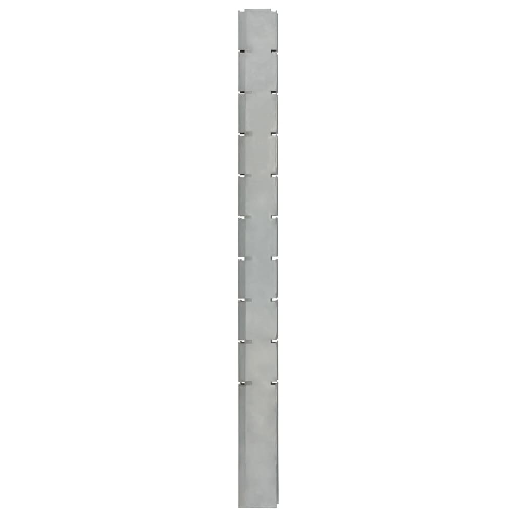 Pali per Recinzione da Giardino 10 pz Argento 240 cm in Acciaio 3196179