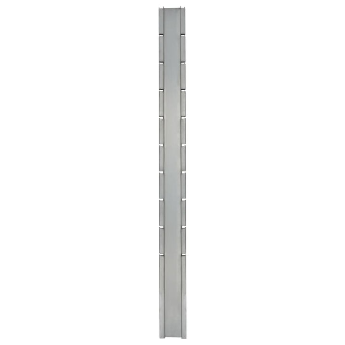 Pali per Recinzione da Giardino 10 pz Argento 240 cm in Acciaio 3196179