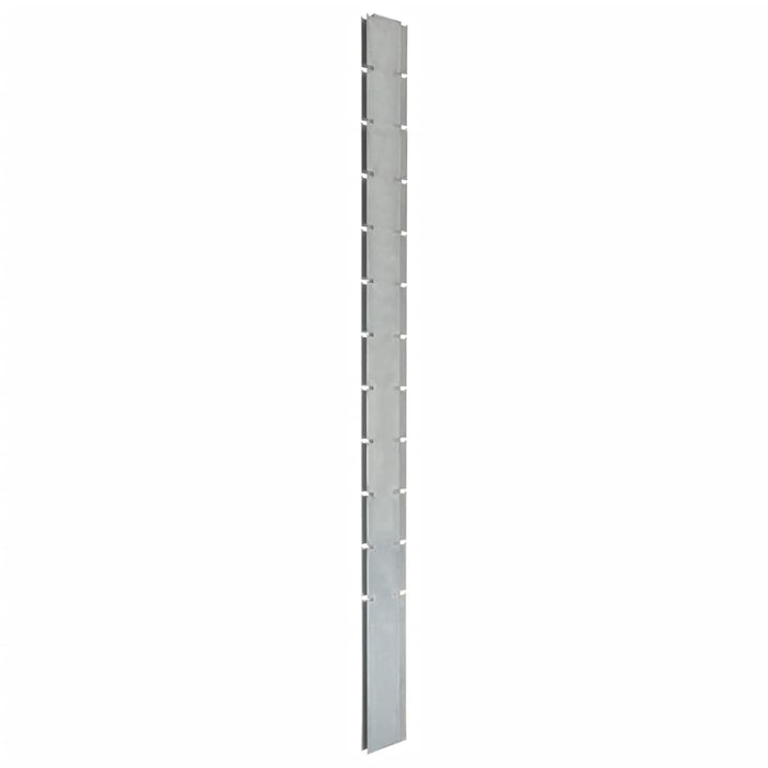 Pali per Recinzione da Giardino 10 pz Argento 280 cm in Acciaiocod mxl 124999