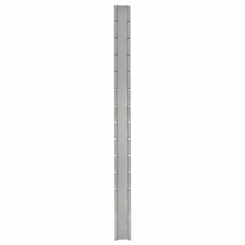 Pali per Recinzione da Giardino 20 pz Argento 280 cm in Acciaio 3196196