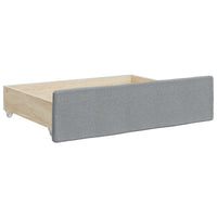 Cassetti da Letto 2pz Grigio Chiaro Legno Multistrato e Tessuto 833910