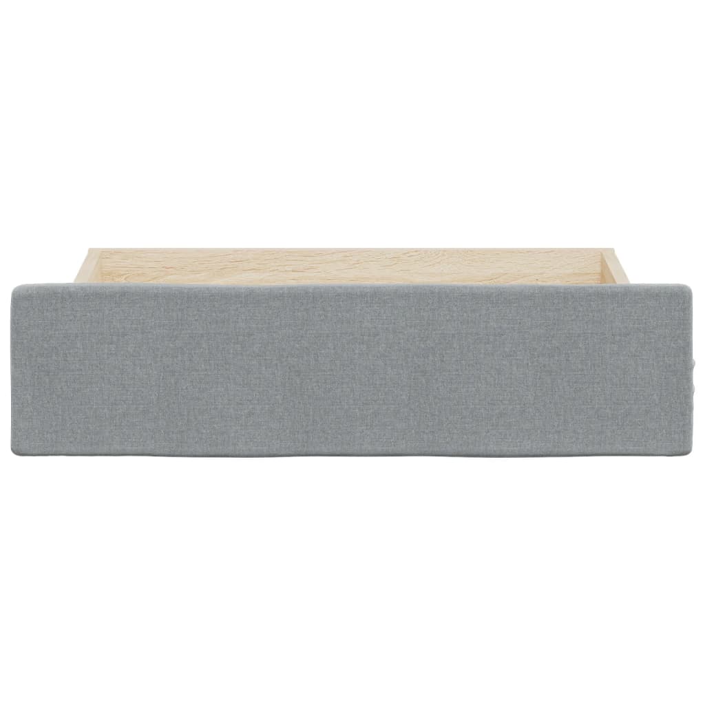 Cassetti da Letto 2pz Grigio Chiaro Legno Multistrato e Tessuto 833910