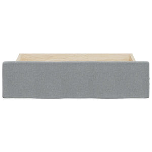 Cassetti da Letto 2pz Grigio Chiaro Legno Multistrato e Tessuto 833910