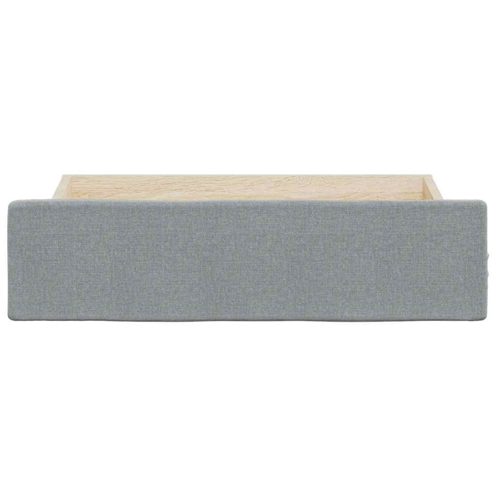 Cassetti da Letto 2pz Grigio Chiaro Legno Multistrato e Tessuto 833910