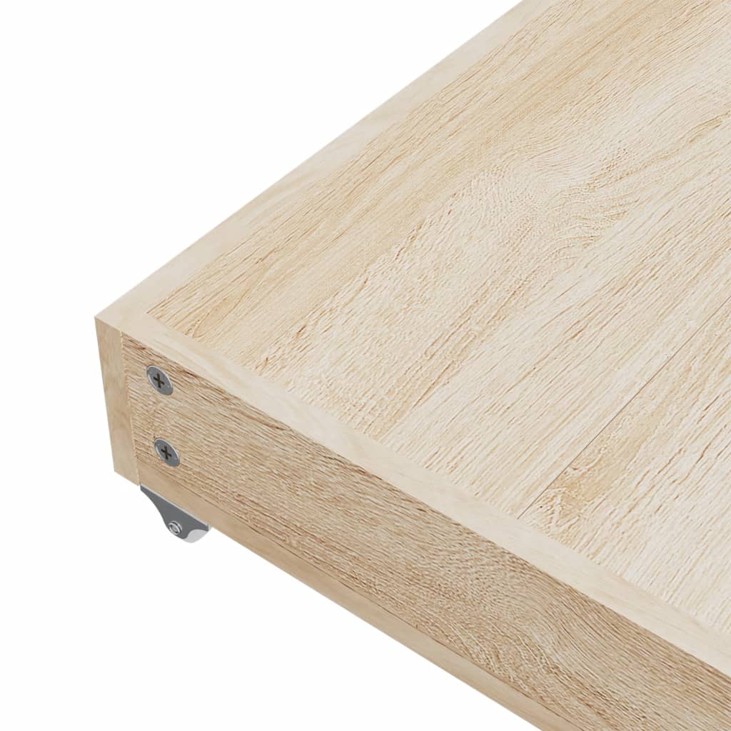 Cassetti da Letto 2pz Grigio Chiaro Legno Multistrato e Tessuto 833910