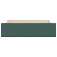 Cassetti da Letto 2pz Verde Scuro Legno Multistrato e Velluto 833918