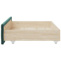 Cassetti da Letto 2pz Verde Scuro Legno Multistrato e Velluto 833918