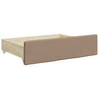 Cassetti da Letto 2pz Cappuccino Legno Multistrato e Similpelle 833925