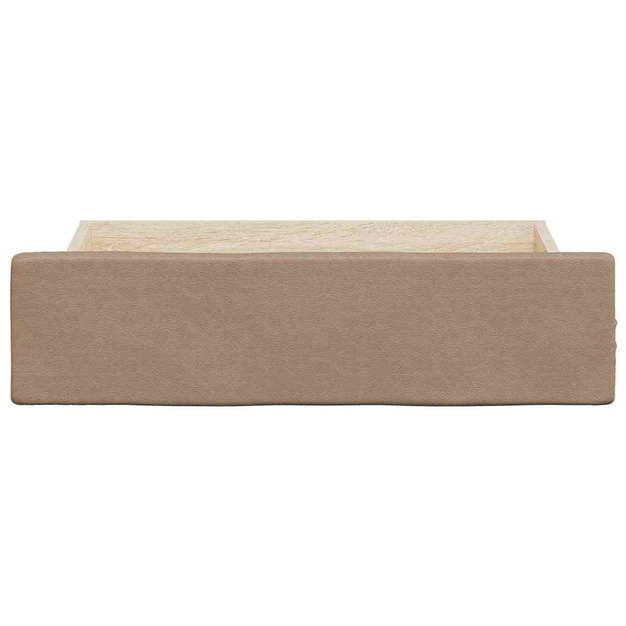 Cassetti da Letto 2pz Cappuccino Legno Multistrato e Similpelle 833925