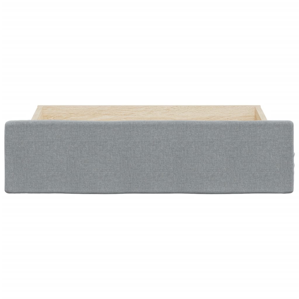 Cassetti per Letto 2pz Grigio Chiaro in Truciolato e Tessuto 833926