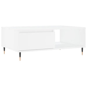 Tavolino da Salotto Bianco 90x60x35 cm in Legno Multistrato 827052