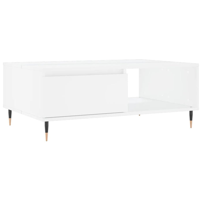 Tavolino da Salotto Bianco 90x60x35 cm in Legno Multistrato 827052