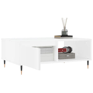 Tavolino da Salotto Bianco 90x60x35 cm in Legno Multistrato 827052