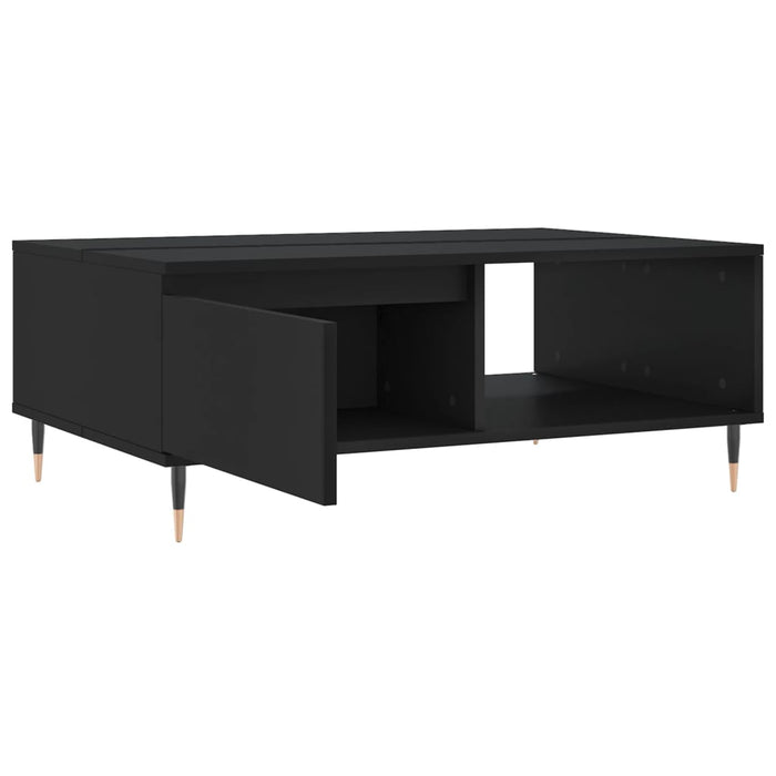 Tavolino da Salotto Nero 90x60x35 cm in Legno Multistrato 827053