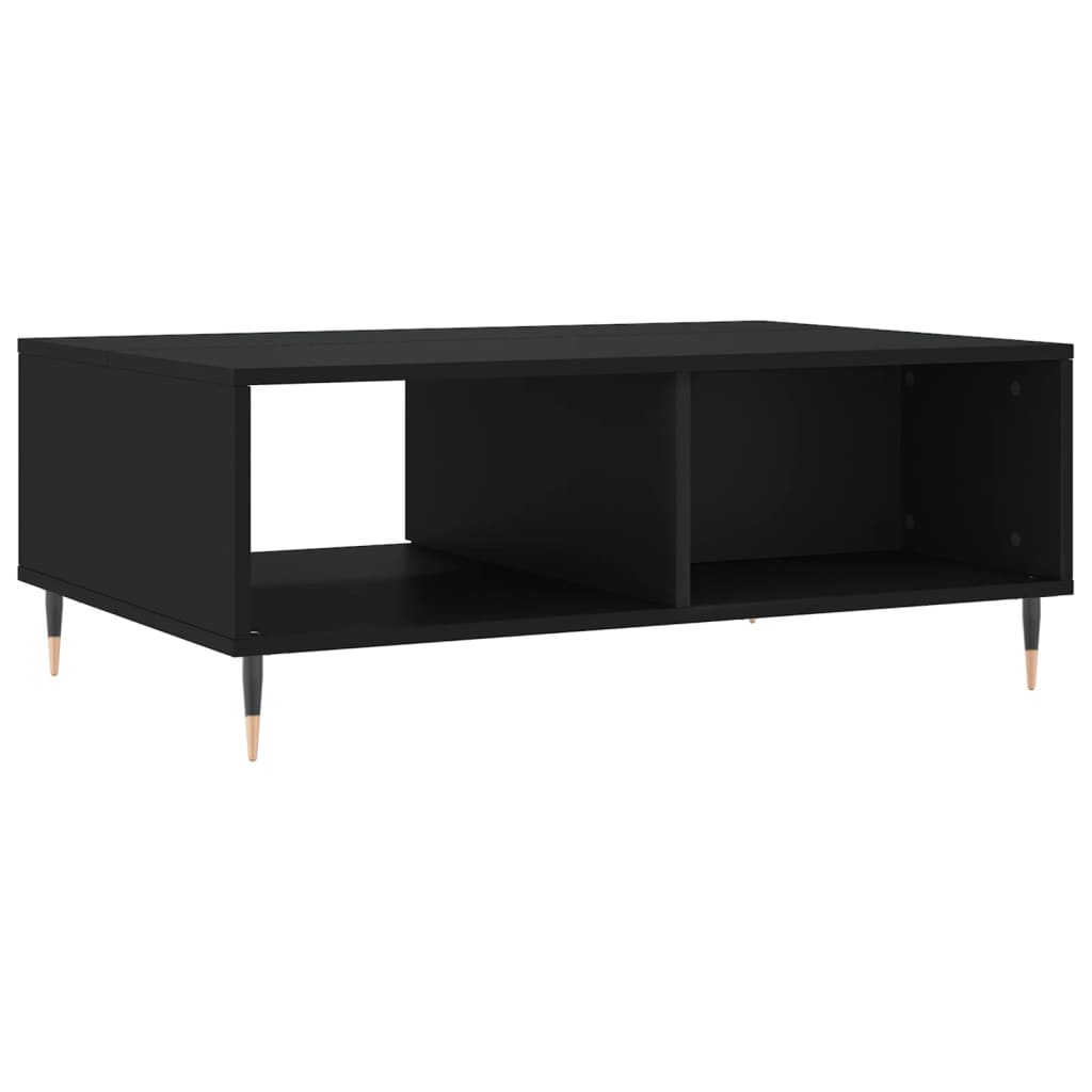 Tavolino da Salotto Nero 90x60x35 cm in Legno Multistrato 827053