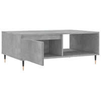 Tavolino da Salotto Grigio Cemento 90x60x35cm Legno Multistrato 827056