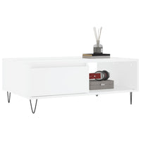 Tavolino da Salotto Bianco 90x60x35 cm in Legno Multistrato 827060