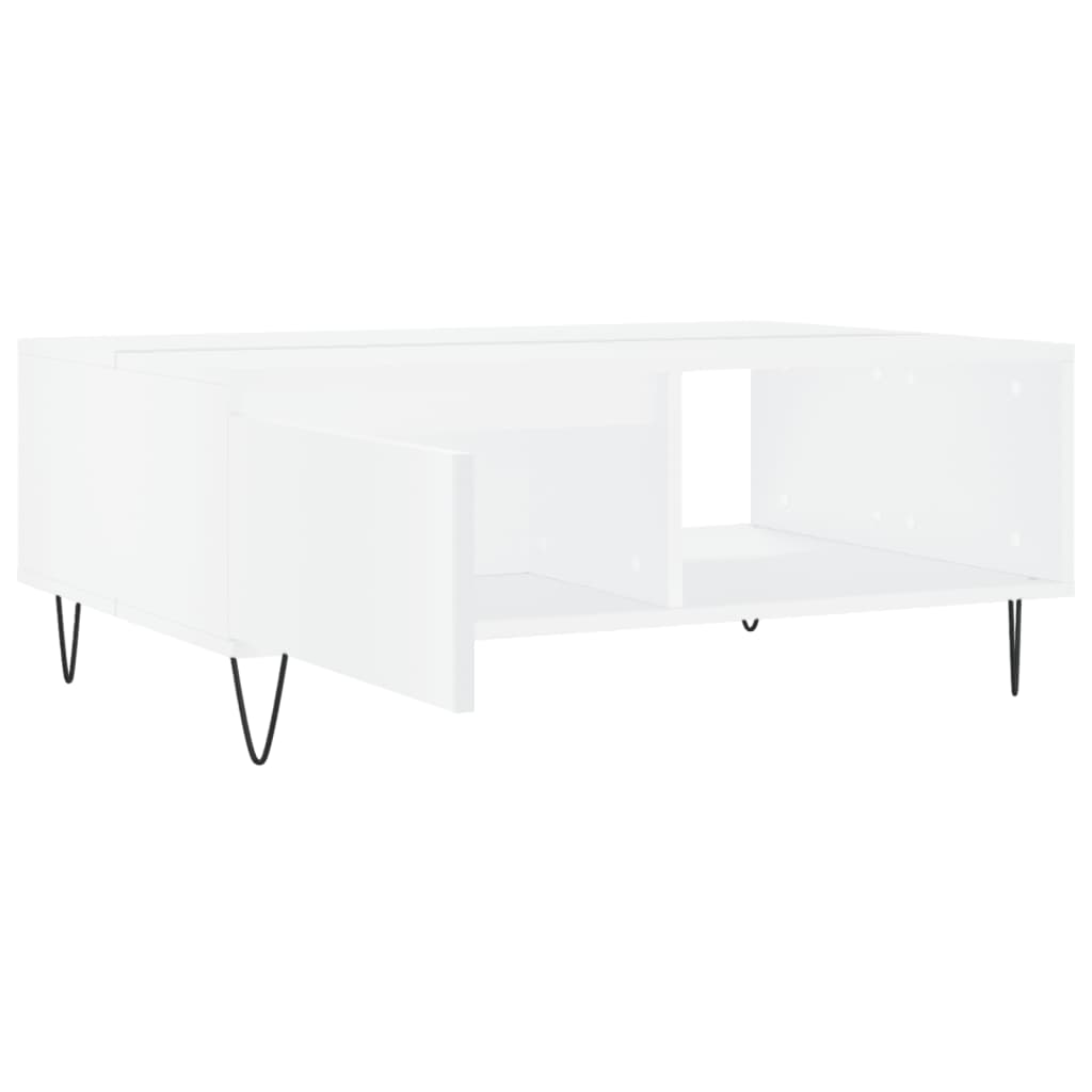 Tavolino da Salotto Bianco 90x60x35 cm in Legno Multistrato 827060