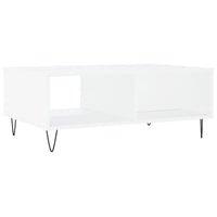 Tavolino da Salotto Bianco 90x60x35 cm in Legno Multistrato 827060