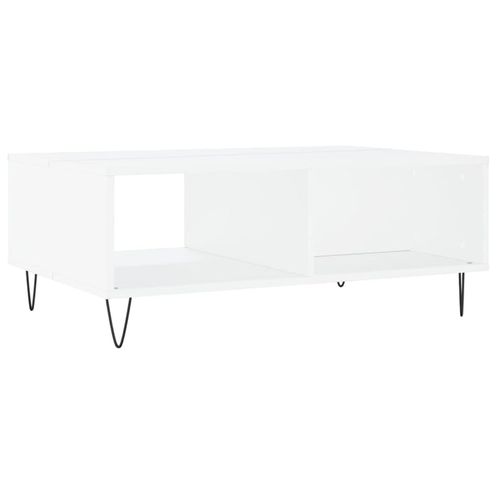 Tavolino da Salotto Bianco 90x60x35 cm in Legno Multistrato 827060