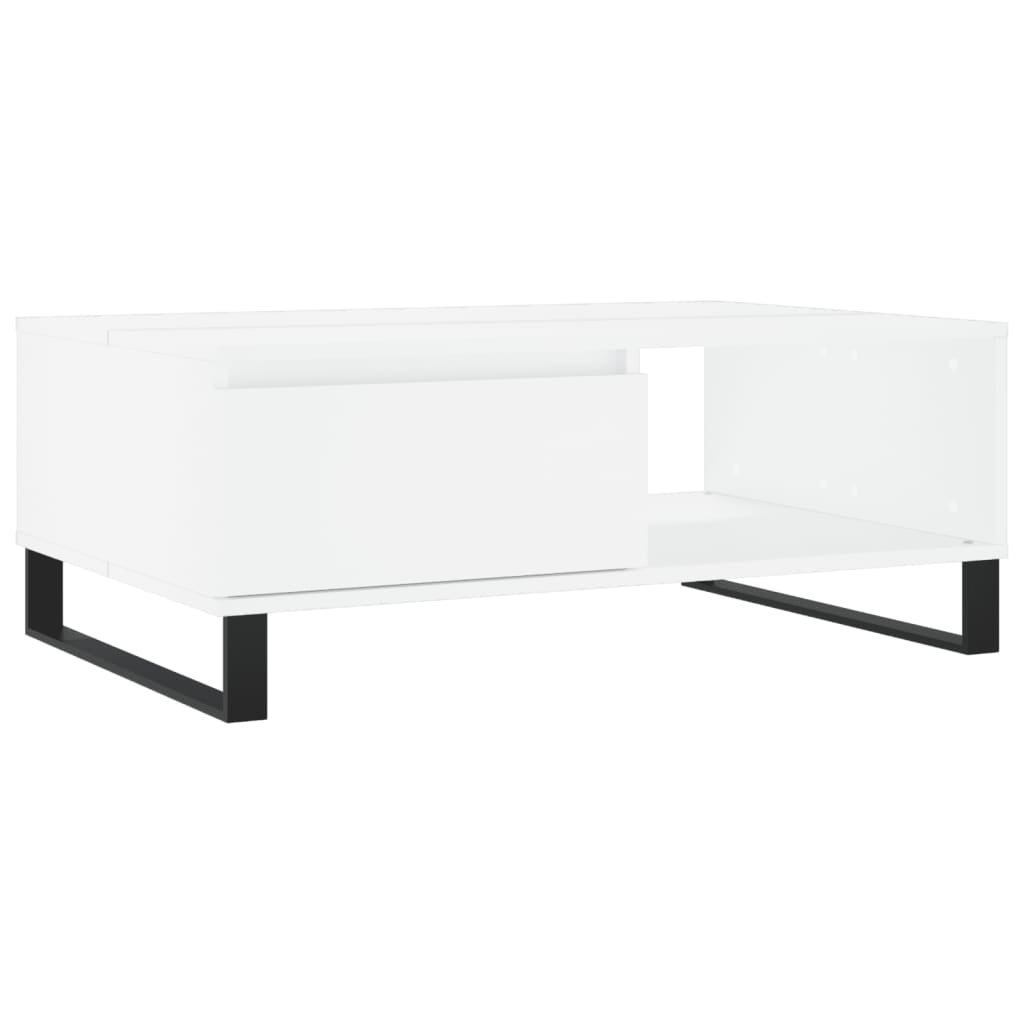 Tavolino da Salotto Bianco 90x60x35 cm in Legno Multistrato 827068