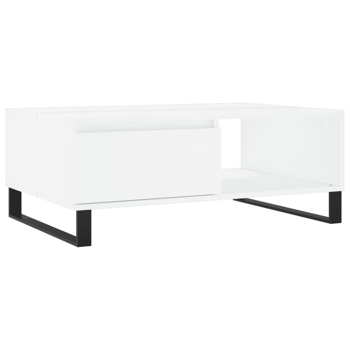 Tavolino da Salotto Bianco 90x60x35 cm in Legno Multistrato 827068