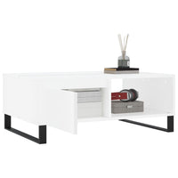 Tavolino da Salotto Bianco 90x60x35 cm in Legno Multistrato 827068