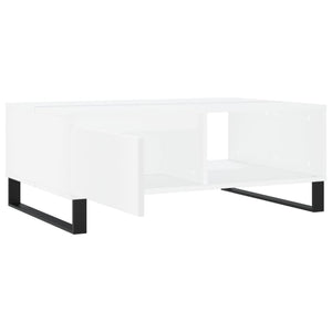 Tavolino da Salotto Bianco 90x60x35 cm in Legno Multistrato 827068