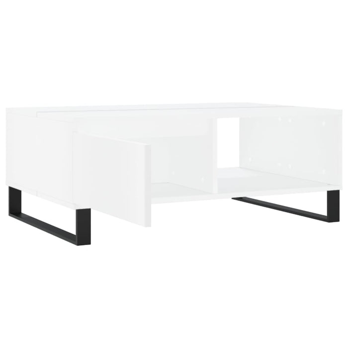 Tavolino da Salotto Bianco 90x60x35 cm in Legno Multistrato 827068