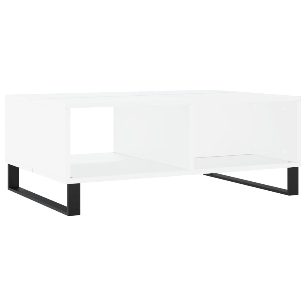 Tavolino da Salotto Bianco 90x60x35 cm in Legno Multistrato 827068