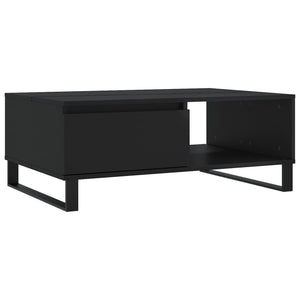 Tavolino da Salotto Nero 90x60x35 cm in Legno Multistrato 827069