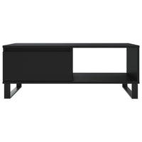 Tavolino da Salotto Nero 90x60x35 cm in Legno Multistrato 827069