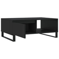 Tavolino da Salotto Nero 90x60x35 cm in Legno Multistrato 827069