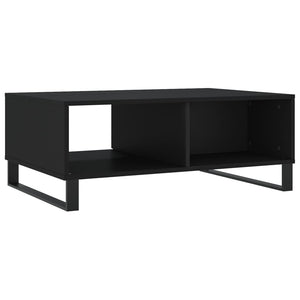 Tavolino da Salotto Nero 90x60x35 cm in Legno Multistrato 827069