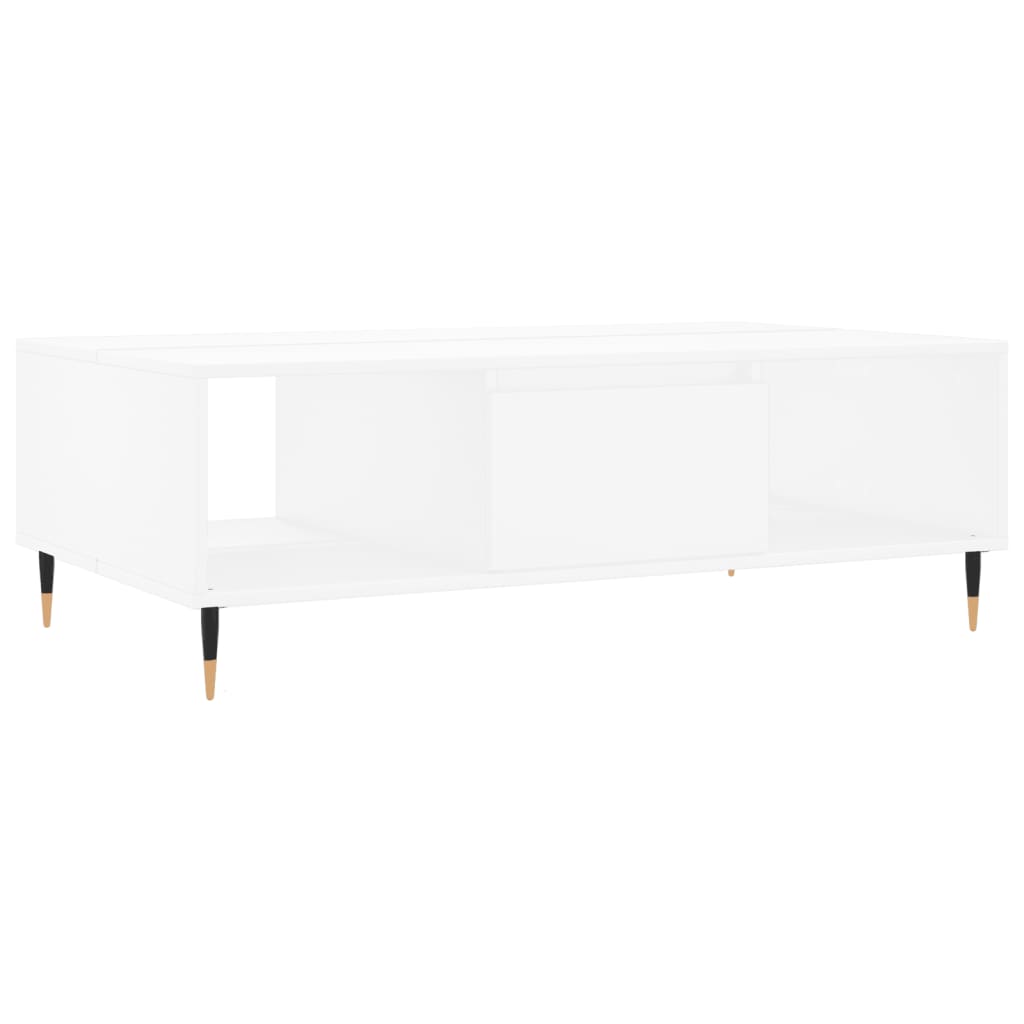 Tavolino da Salotto Bianco 104x60x35 cm in Legno Multistrato 827076