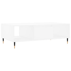 Tavolino da Salotto Bianco 104x60x35 cm in Legno Multistrato 827076