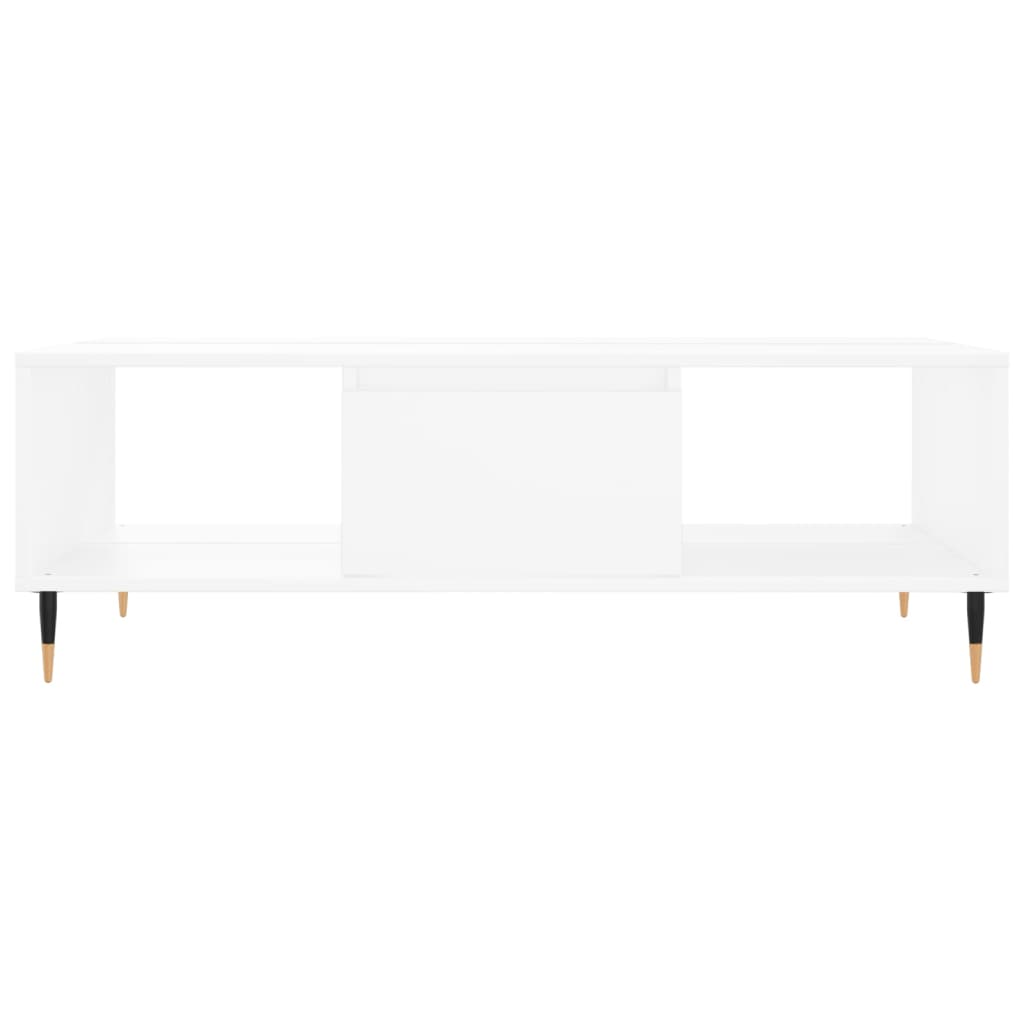 Tavolino da Salotto Bianco 104x60x35 cm in Legno Multistrato 827076