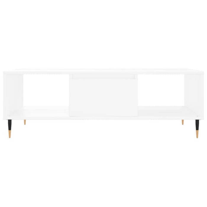 Tavolino da Salotto Bianco 104x60x35 cm in Legno Multistrato 827076