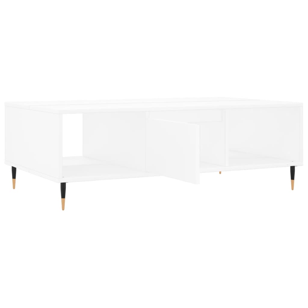 Tavolino da Salotto Bianco 104x60x35 cm in Legno Multistrato 827076