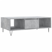 Tavolino Salotto Grigio Cemento 104x60x35 cm Legno Multistratocod mxl 82057