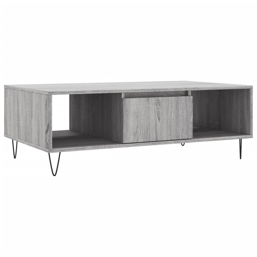 Tavolino da Salotto Grigio Sonoma 104x60x35cm Legno Multistrato 827090