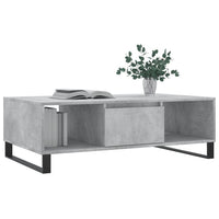 Tavolino Salotto Grigio Cemento 104x60x35 cm Legno Multistrato 827096