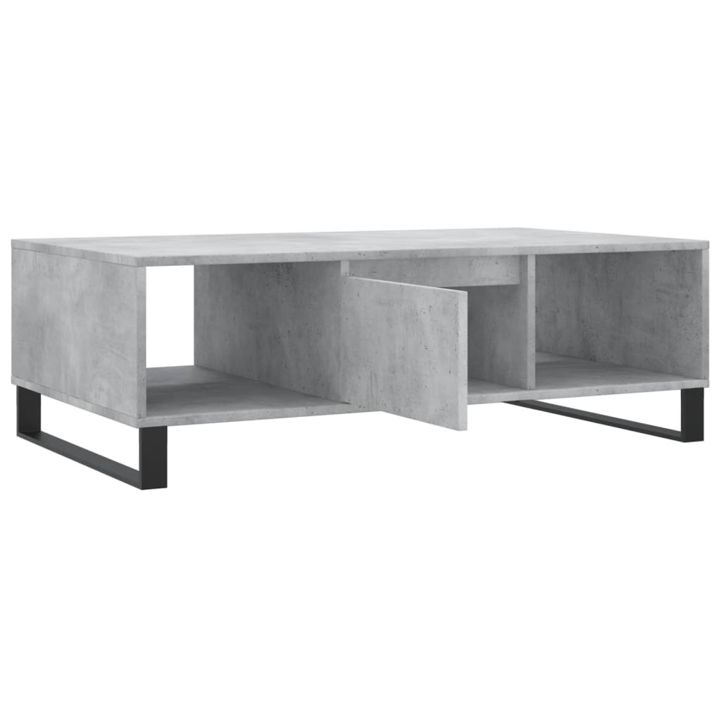 Tavolino Salotto Grigio Cemento 104x60x35 cm Legno Multistrato 827096